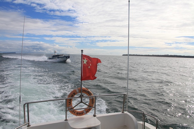 中国海监广西区总队联合北海市支队在涠洲岛开展海上巡查执法