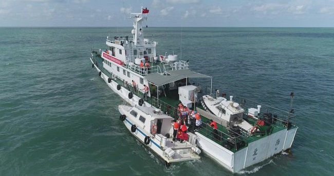 2018年广西海上渔船遇险应急搜救演练在北海举行